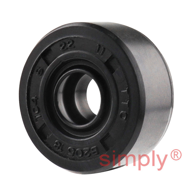8x22x11TC4 Metric Fork and Damper Nitrile Rubber Oil Seal with Extra Internal Sealing Profile and Raised Outer Sealing Band on Outside Diameter