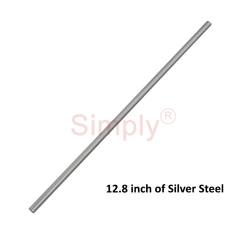 1 inch Diameter Silver Steel Round Bar - 12.8 inch