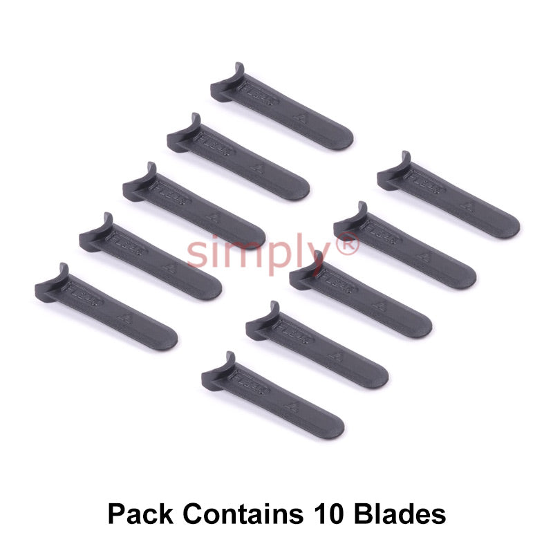 FL246 Lawn Mower Plastic Blades with Small Half Moon Pack of 10 By ALM - Fits Flymo