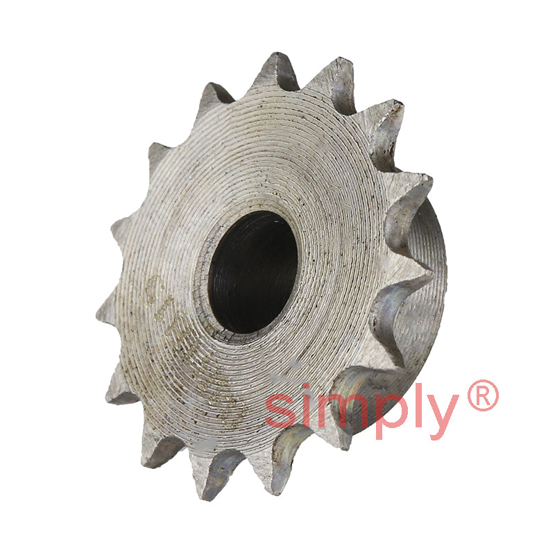 15 Tooth 04B Simplex Pilot Bore Sprocket for 6mm Pitch Chain