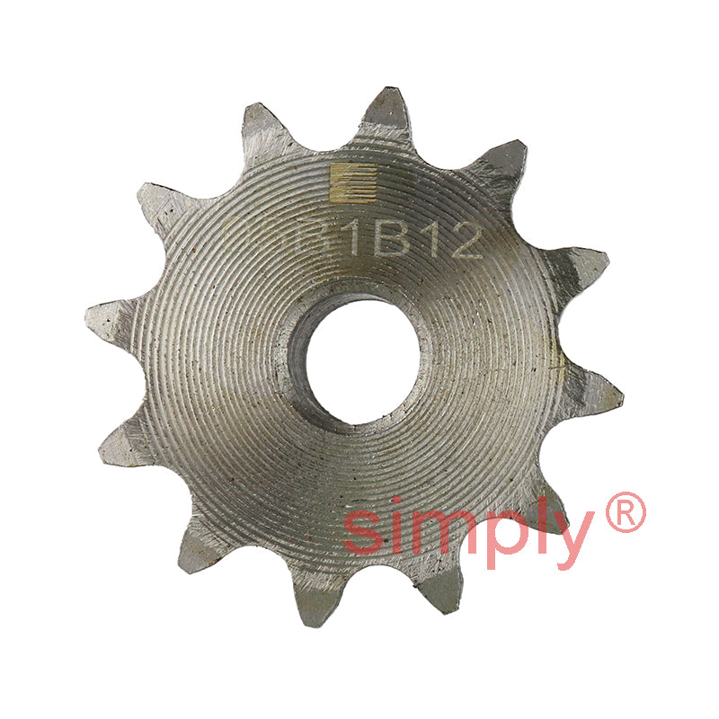 12 Tooth 05B Simplex Pilot Bore Sprocket for 8mm Pitch Chain