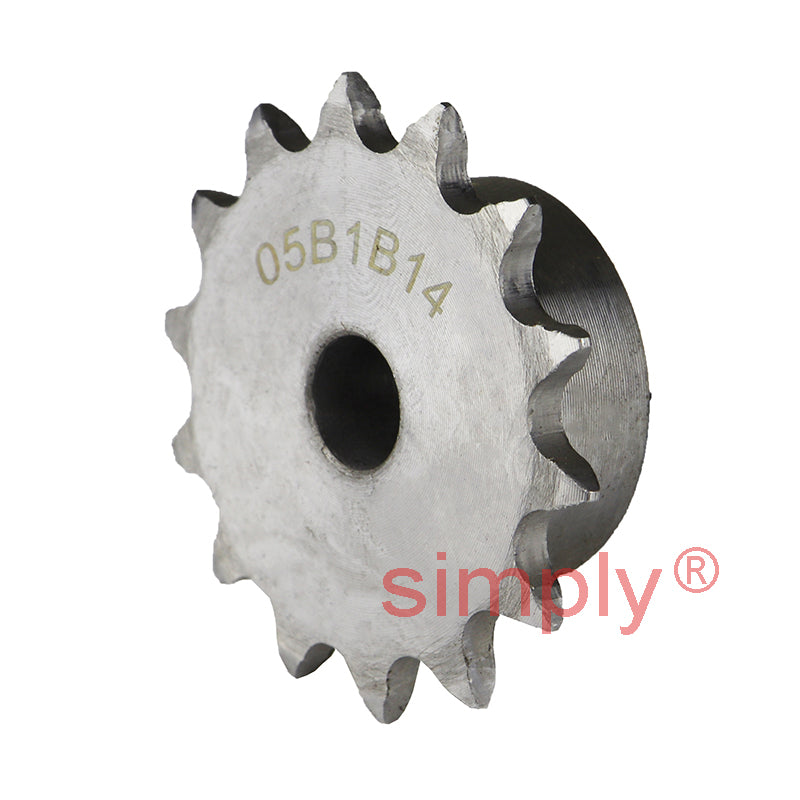 14 Tooth 05B Simplex Pilot Bore Sprocket for 8mm Pitch Chain