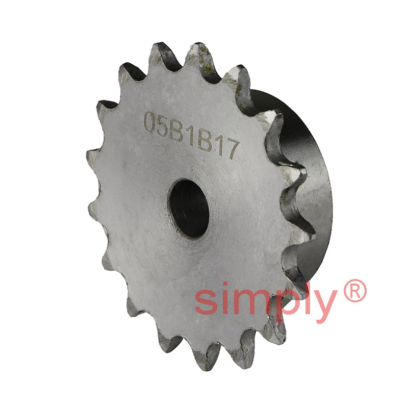 17 Tooth 05B Simplex Pilot Bore Sprocket for 8mm Pitch Chain