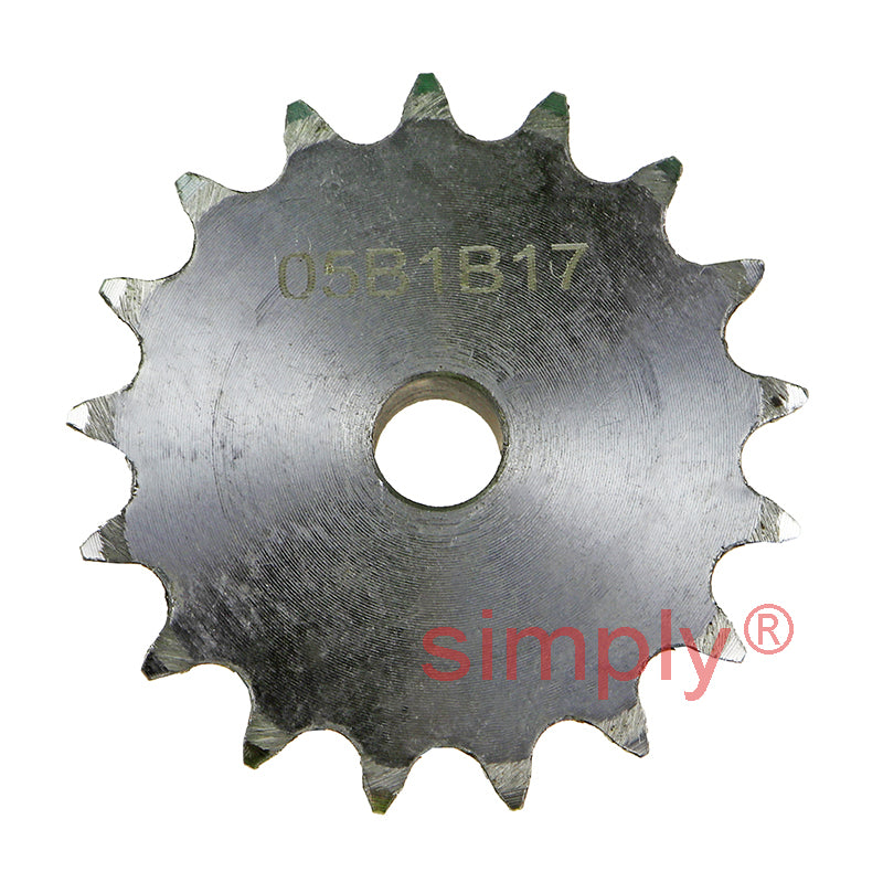17 Tooth 05B Simplex Pilot Bore Sprocket for 8mm Pitch Chain