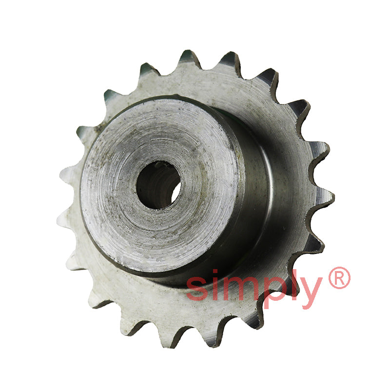 19 Tooth 05B Simplex Pilot Bore Sprocket for 8mm Pitch Chain