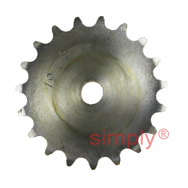 19 Tooth 05B Simplex Pilot Bore Sprocket for 8mm Pitch Chain