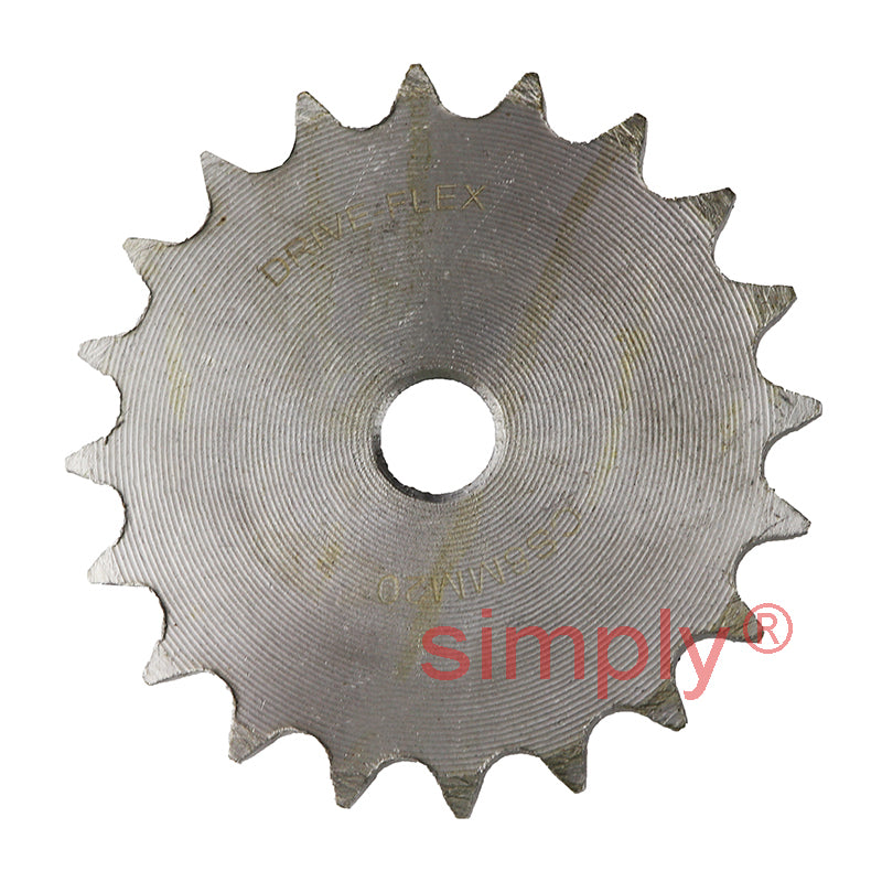 20 Tooth 05B Simplex Pilot Bore Sprocket for 8mm Pitch Chain