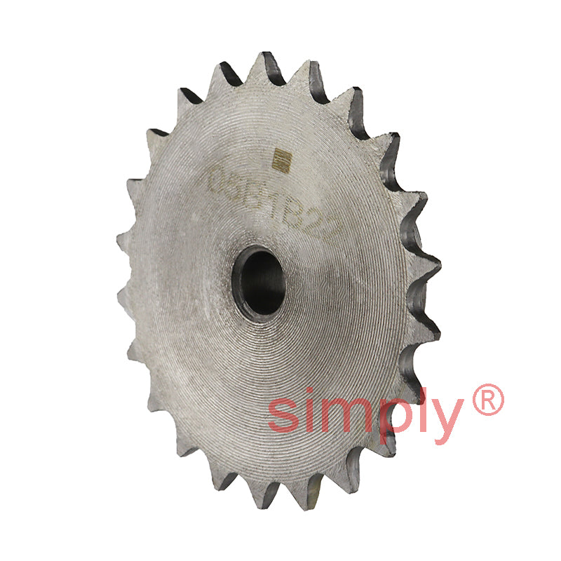 22 Tooth 05B Simplex Pilot Bore Sprocket for 8mm Pitch Chain