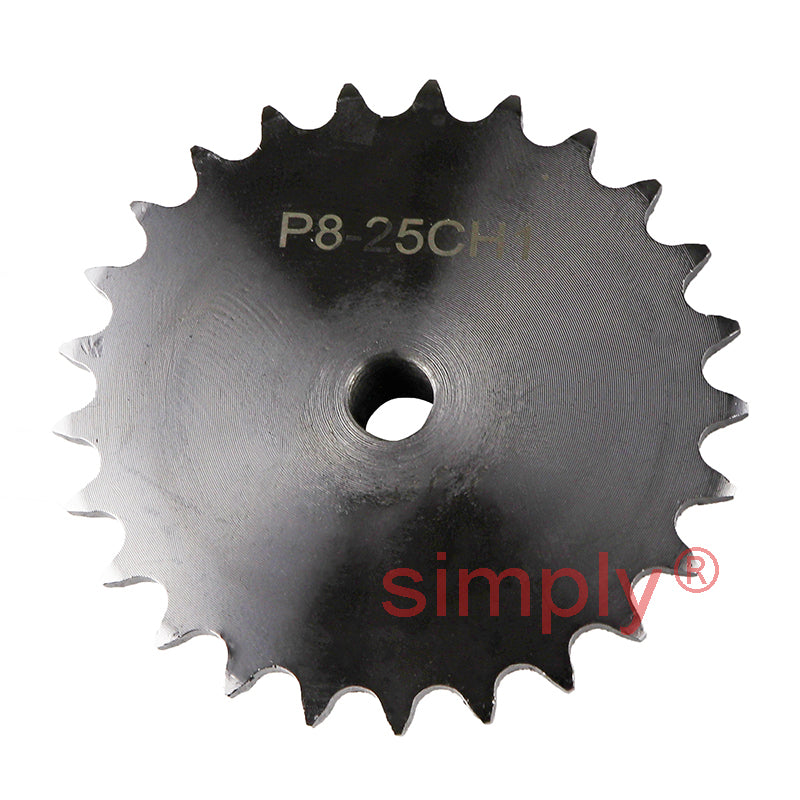25 Tooth 05B Simplex Pilot Bore Sprocket for 8mm Pitch Chain