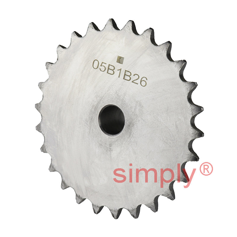 26 Tooth 05B Simplex Pilot Bore Sprocket for 8mm Pitch Chain