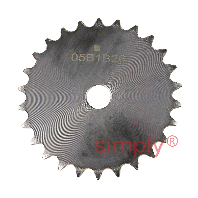 26 Tooth 05B Simplex Pilot Bore Sprocket for 8mm Pitch Chain