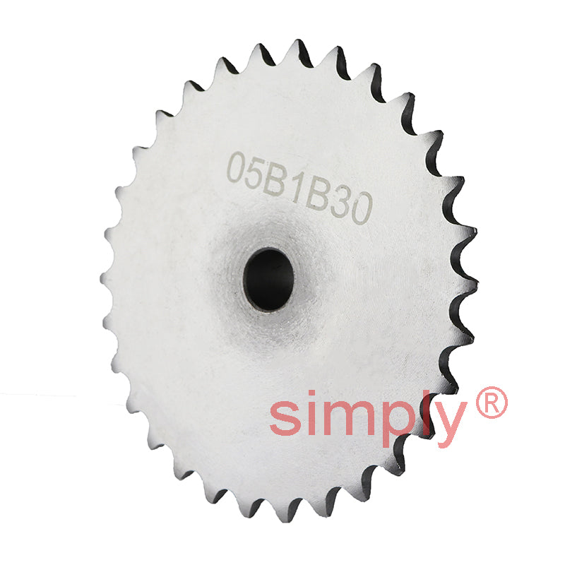 30 Tooth 05B Simplex Pilot Bore Sprocket for 8mm Pitch Chain