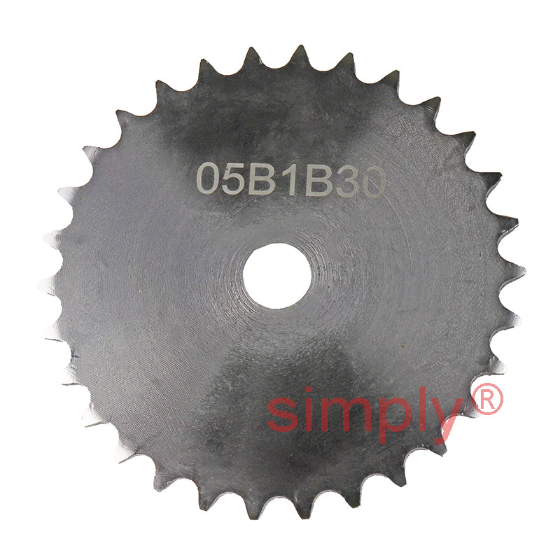 30 Tooth 05B Simplex Pilot Bore Sprocket for 8mm Pitch Chain