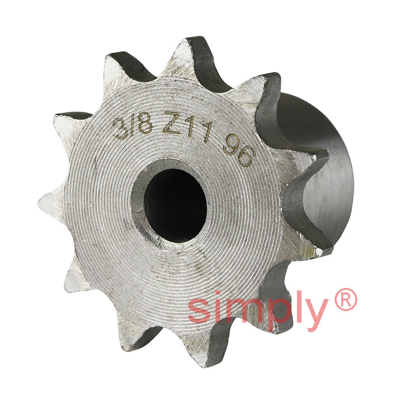 11 Tooth 06B Simplex Pilot Bore Sprocket for 3/8 inch Pitch Chain
