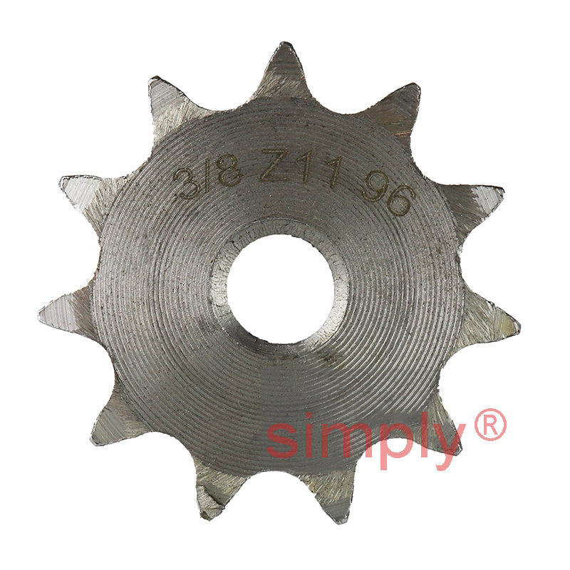 11 Tooth 06B Simplex Pilot Bore Sprocket for 3/8 inch Pitch Chain