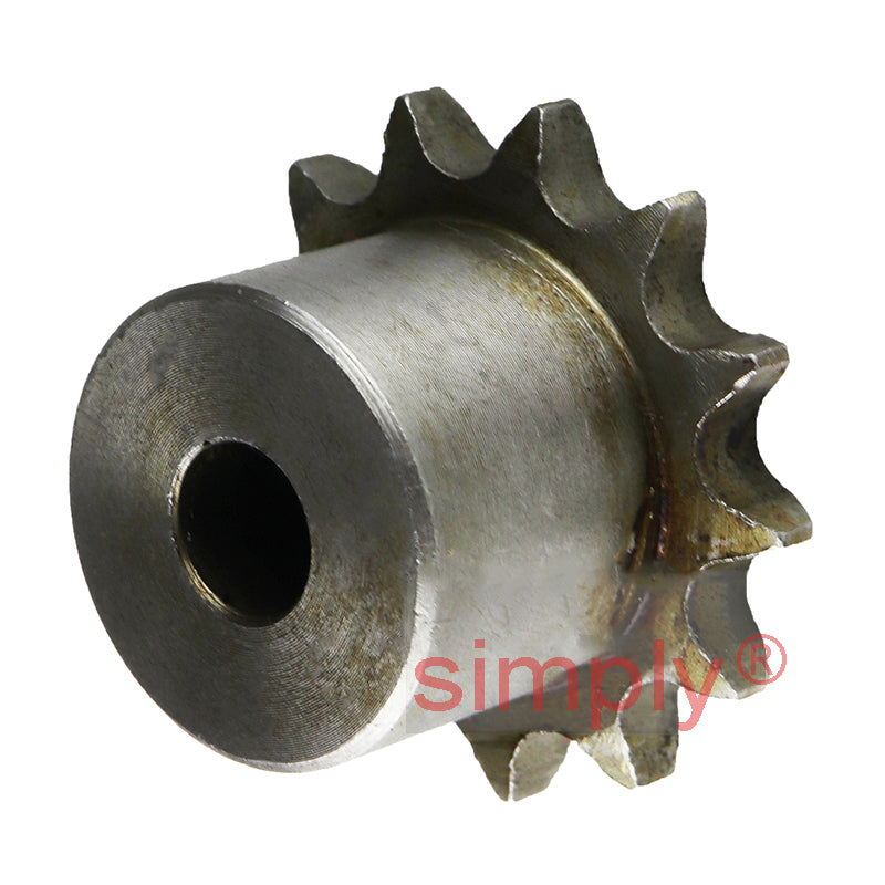 12 Tooth 06B Simplex Pilot Bore Sprocket for 3/8 inch Pitch Chain
