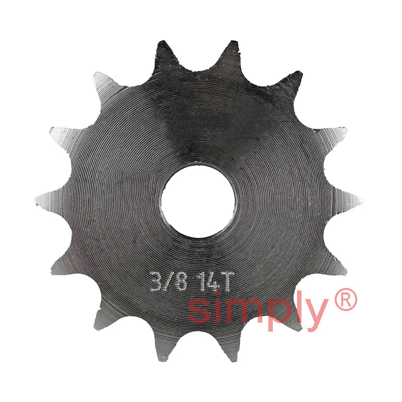 14 Tooth 06B Simplex Pilot Bore Sprocket for 3/8 inch Pitch Chain