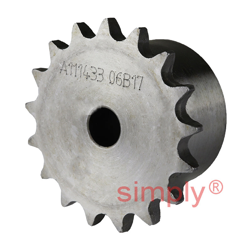 17 Tooth 06B Simplex Pilot Bore Sprocket for 3/8 inch Pitch Chain