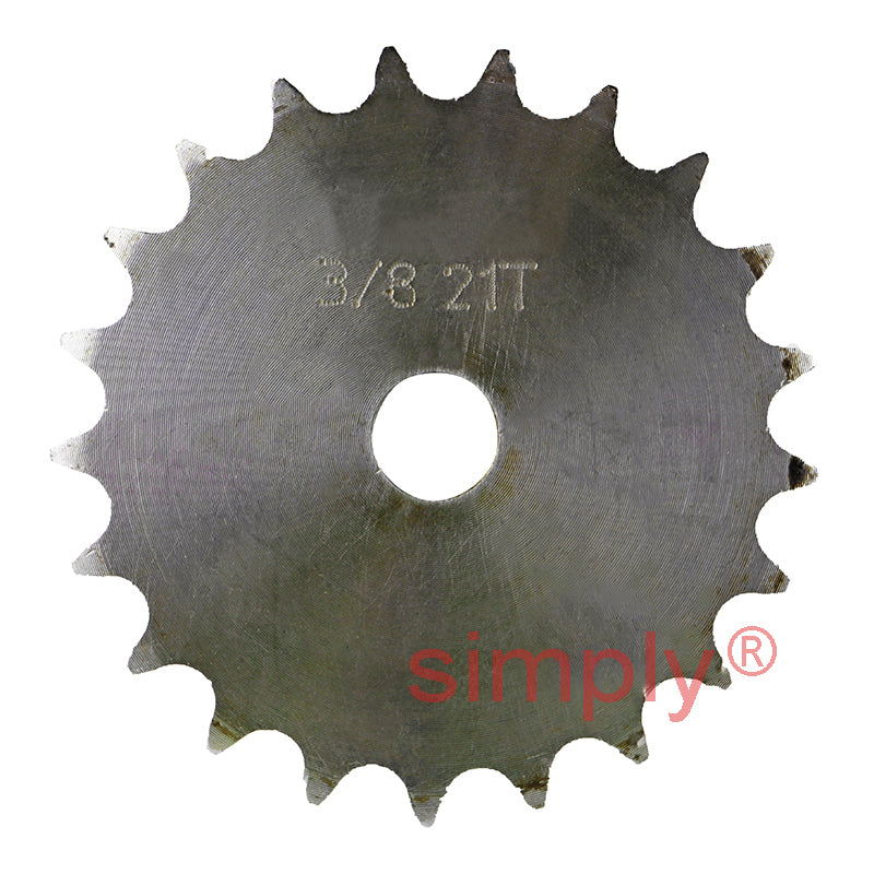21 Tooth 06B Simplex Pilot Bore Sprocket for 3/8 inch Pitch Chain