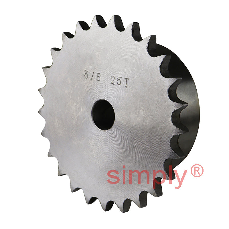 25 Tooth 06B Simplex Pilot Bore Sprocket for 3/8 inch Pitch Chain