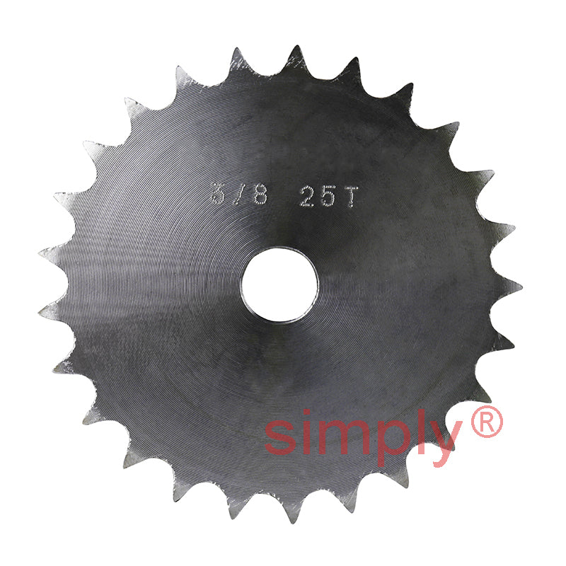 25 Tooth 06B Simplex Pilot Bore Sprocket for 3/8 inch Pitch Chain
