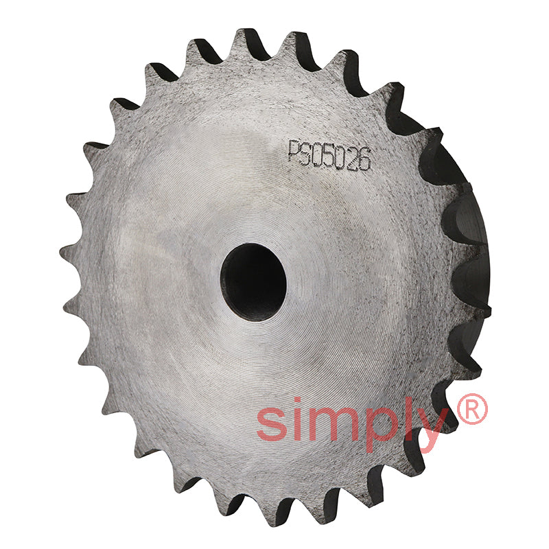 26 Tooth 06B Simplex Pilot Bore Sprocket for 3/8 inch Pitch Chain