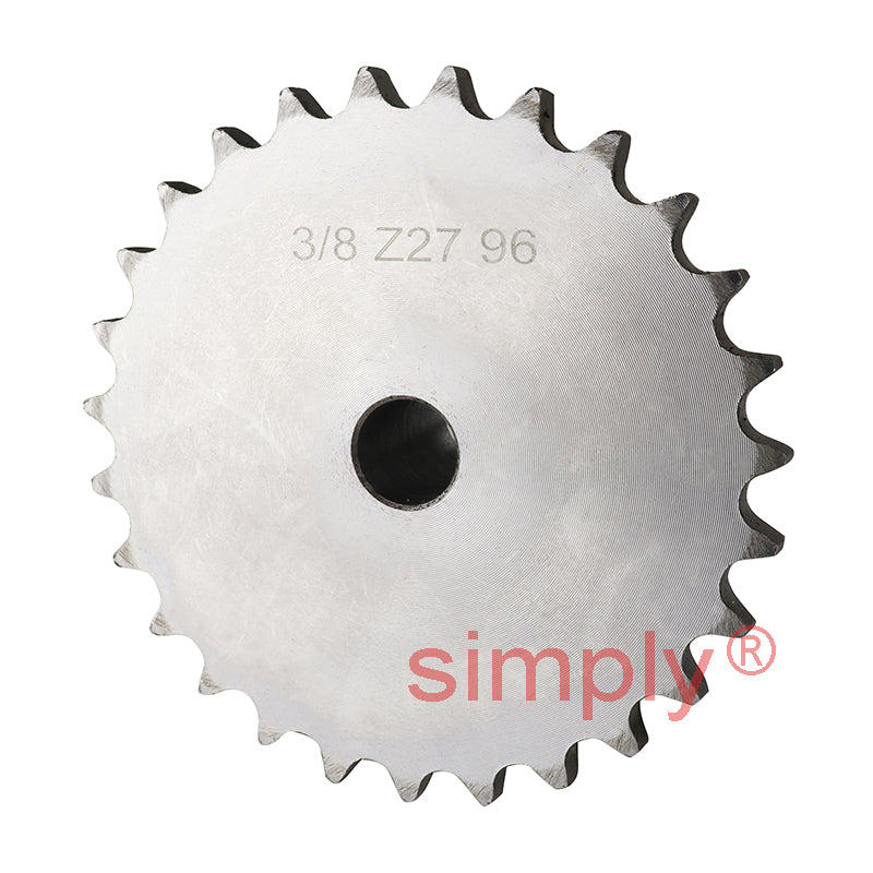 27 Tooth 06B Simplex Pilot Bore Sprocket for 3/8 inch Pitch Chain