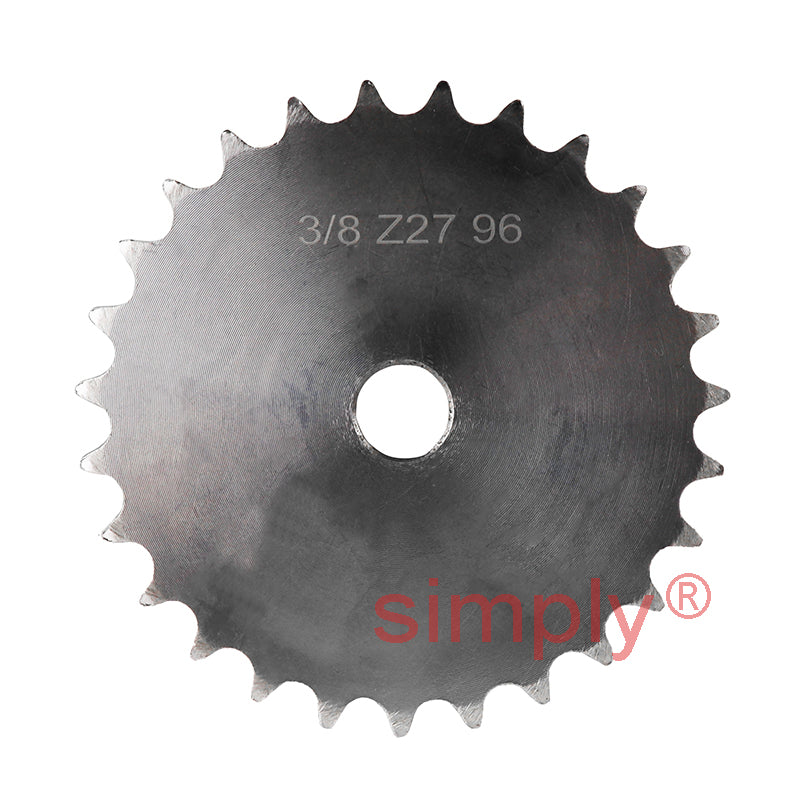 27 Tooth 06B Simplex Pilot Bore Sprocket for 3/8 inch Pitch Chain