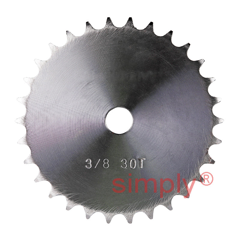 30 Tooth 06B Simplex Pilot Bore Sprocket for 3/8 inch Pitch Chain