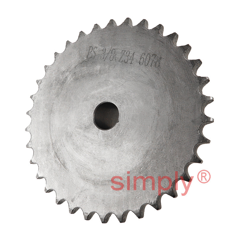 34 Tooth 06B Simplex Pilot Bore Sprocket for 3/8 inch Pitch Chain