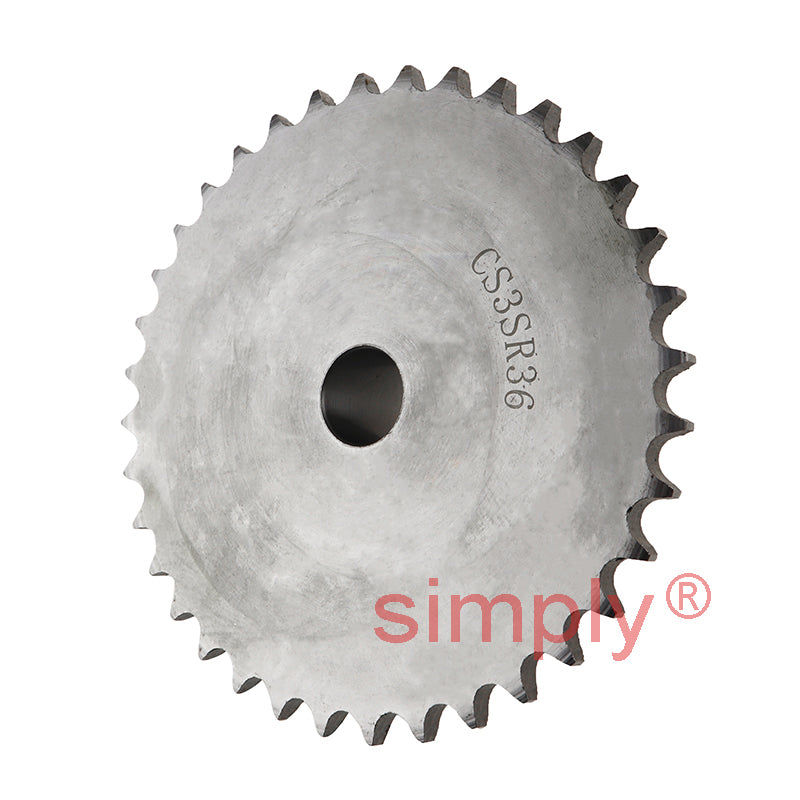 36 Tooth 06B Simplex Pilot Bore Sprocket for 3/8 inch Pitch Chain
