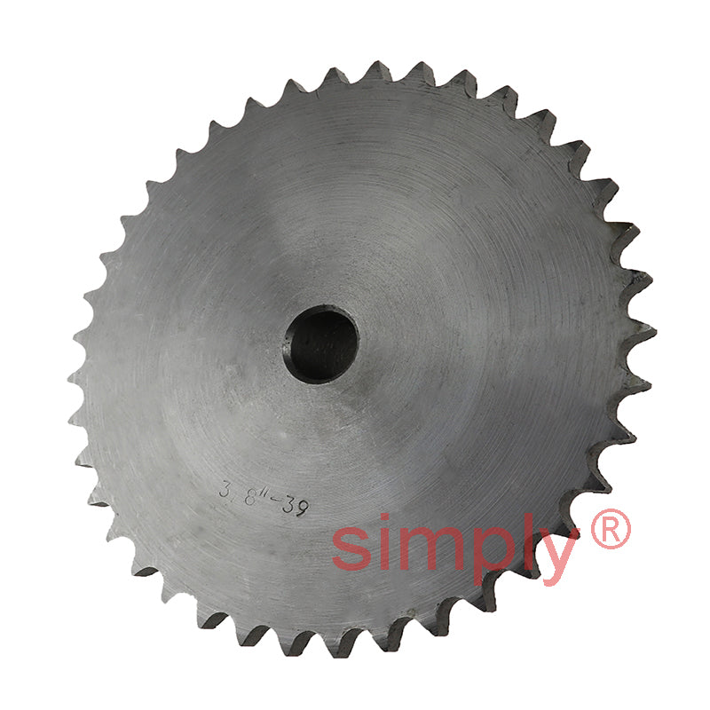 39 Tooth 06B Simplex Pilot Bore Sprocket for 3/8 inch Pitch Chain