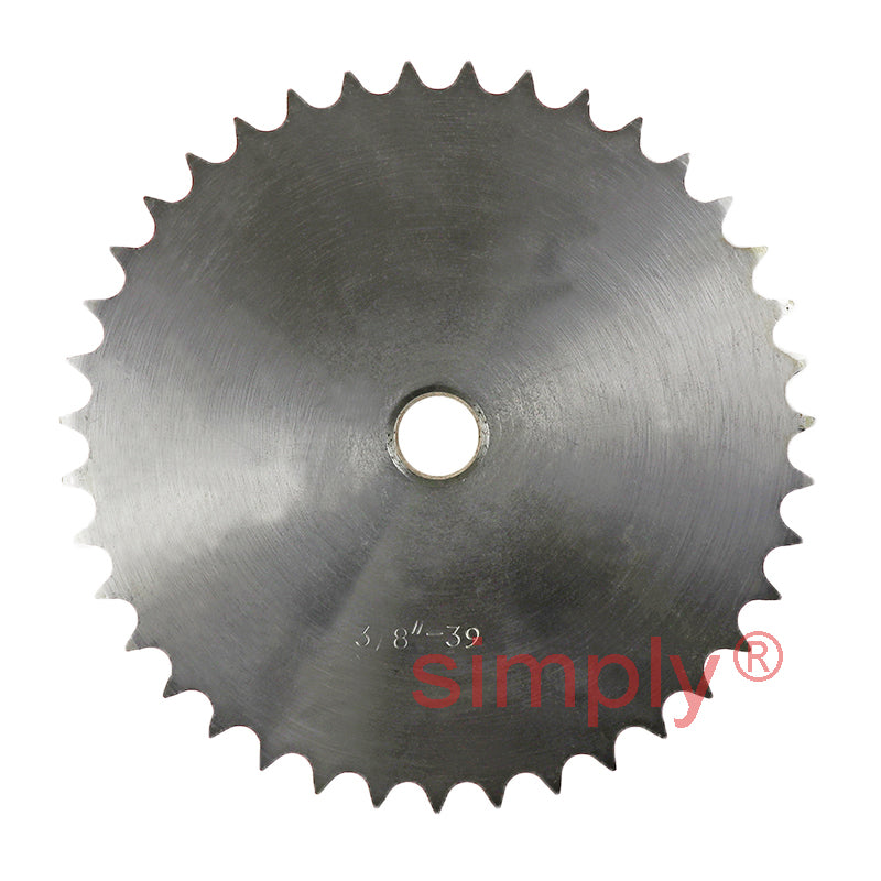 39 Tooth 06B Simplex Pilot Bore Sprocket for 3/8 inch Pitch Chain