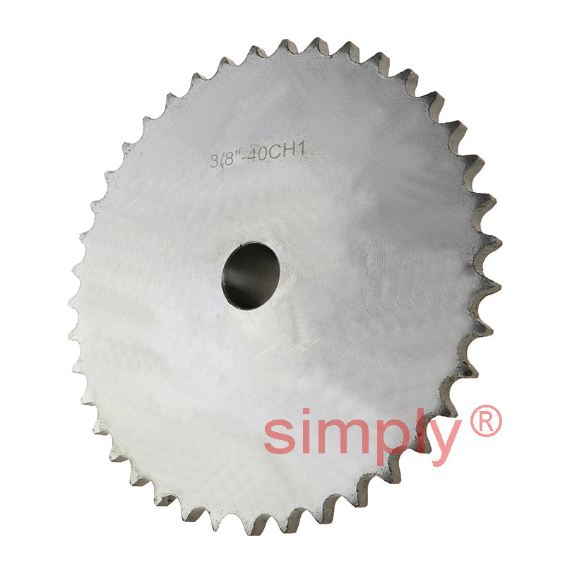 40 Tooth 06B Simplex Pilot Bore Sprocket for 3/8 inch Pitch Chain