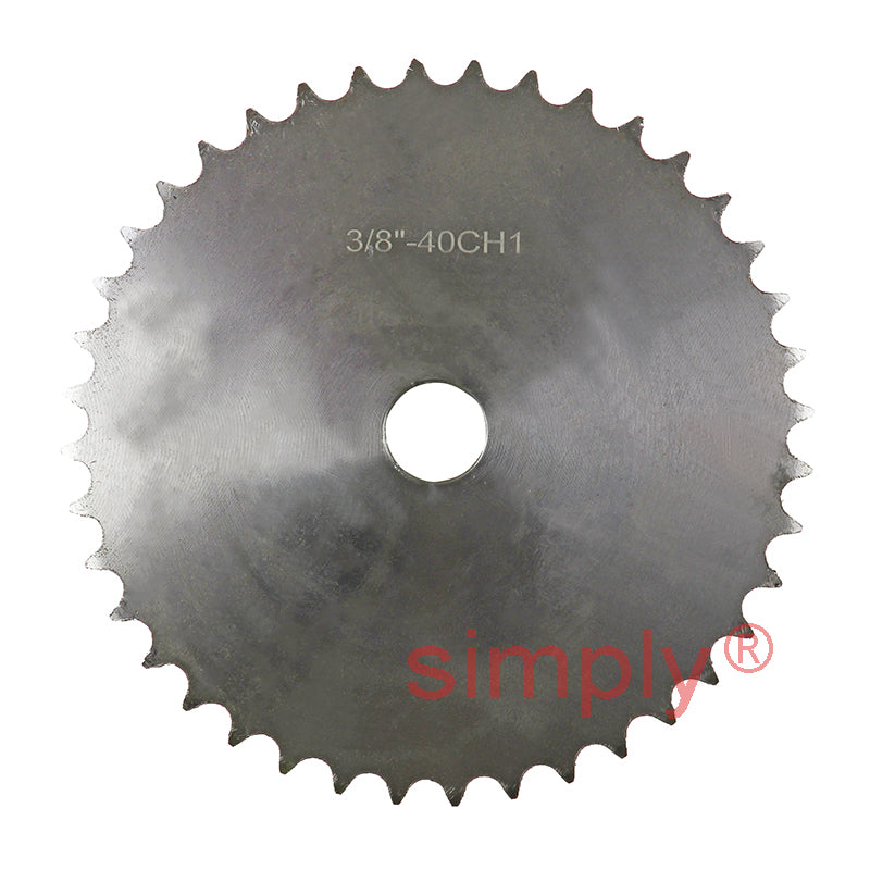 40 Tooth 06B Simplex Pilot Bore Sprocket for 3/8 inch Pitch Chain