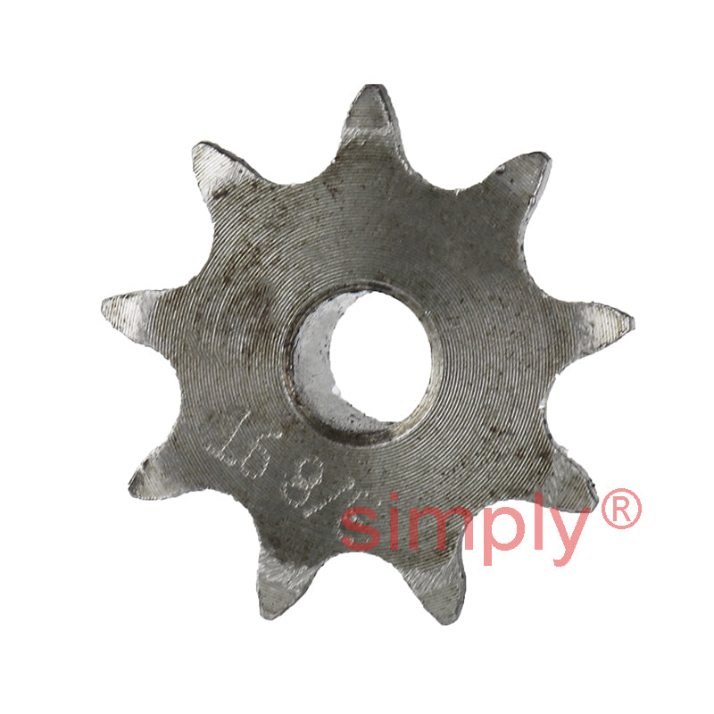 9 Tooth 06B Simplex Pilot Bore Sprocket for 3/8 inch Pitch Chain