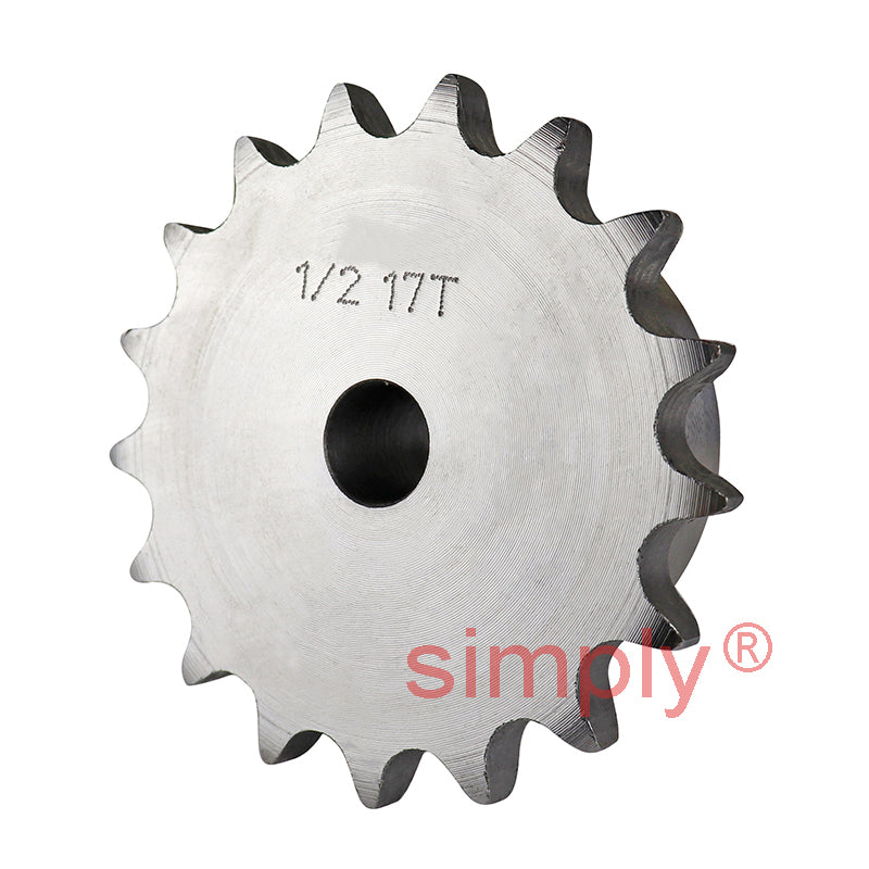 17 Tooth 08B Simplex Pilot Bore Sprocket for 1/2 inch Pitch Chain