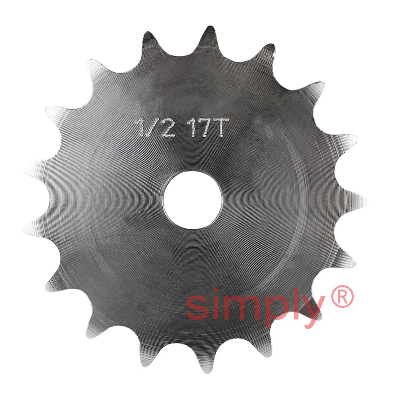 17 Tooth 08B Simplex Pilot Bore Sprocket for 1/2 inch Pitch Chain
