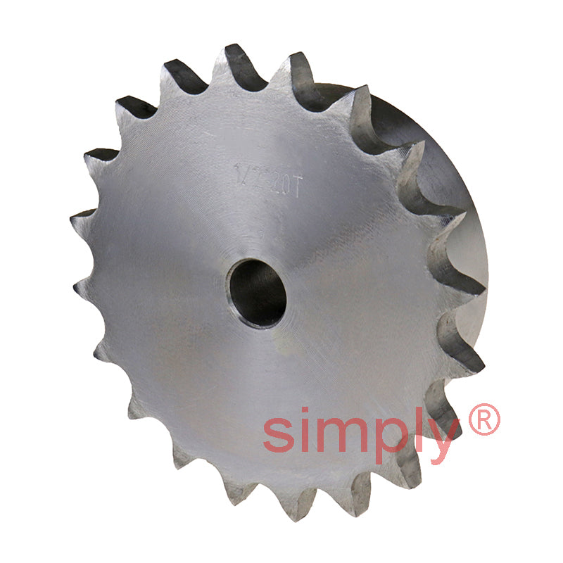 20 Tooth 08B Simplex Pilot Bore Sprocket for 1/2 inch Pitch Chain