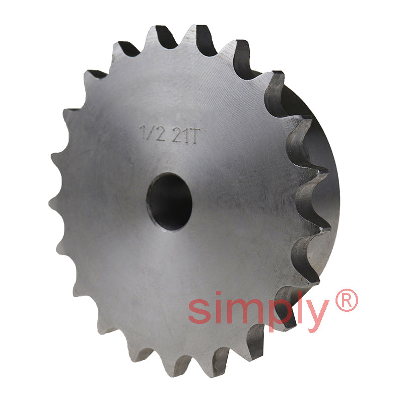 21 Tooth 08B Simplex Pilot Bore Sprocket for 1/2 inch Pitch Chain