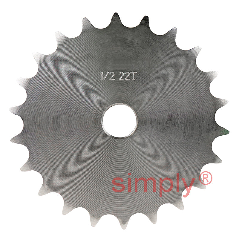 22 Tooth 08B Simplex Pilot Bore Sprocket for 1/2 inch Pitch Chain