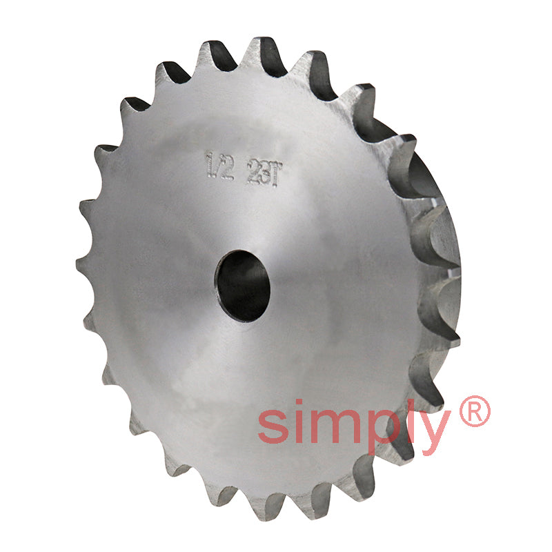 23 Tooth 08B Simplex Pilot Bore Sprocket for 1/2 inch Pitch Chain
