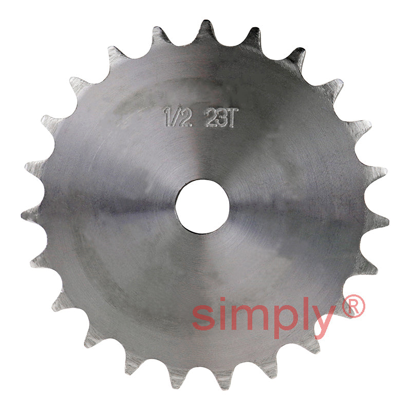 23 Tooth 08B Simplex Pilot Bore Sprocket for 1/2 inch Pitch Chain