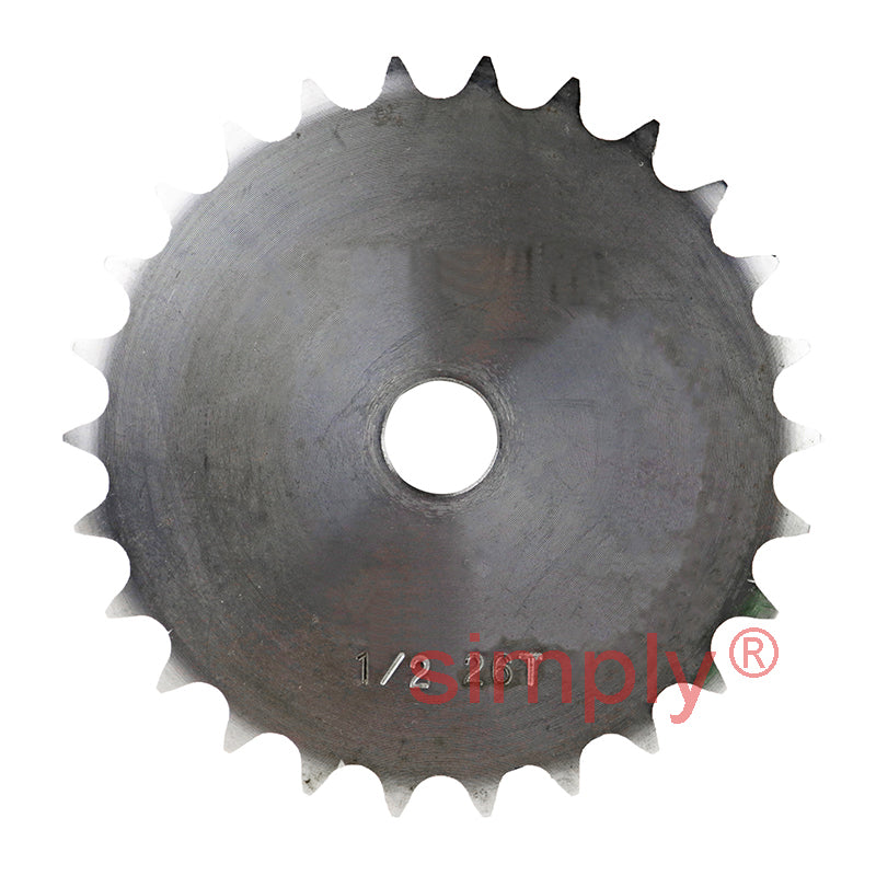 26 Tooth 08B Simplex Pilot Bore Sprocket for 1/2 inch Pitch Chain