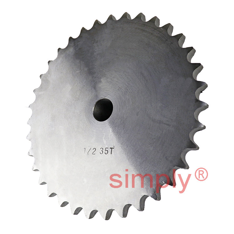 35 Tooth 08B Simplex Pilot Bore Sprocket for 1/2 inch Pitch Chain