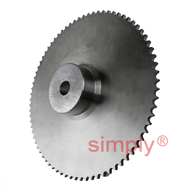 76 Tooth 08B Simplex Pilot Bore Sprocket for 1/2 inch Pitch Chain