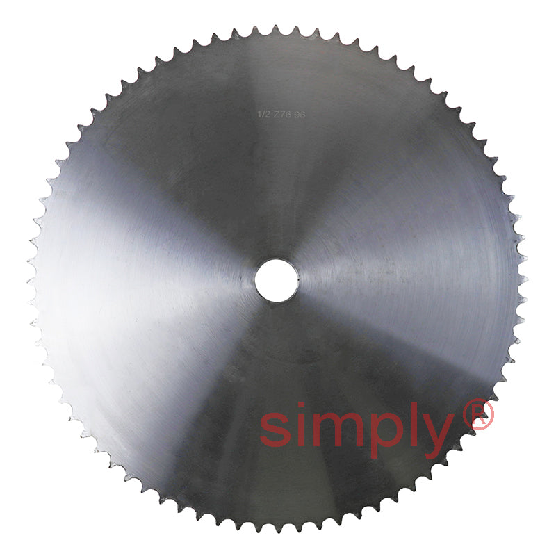 76 Tooth 08B Simplex Pilot Bore Sprocket for 1/2 inch Pitch Chain