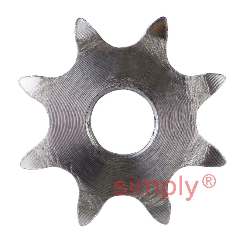 8 Tooth 08B Simplex Pilot Bore Sprocket for 1/2 inch Pitch Chain