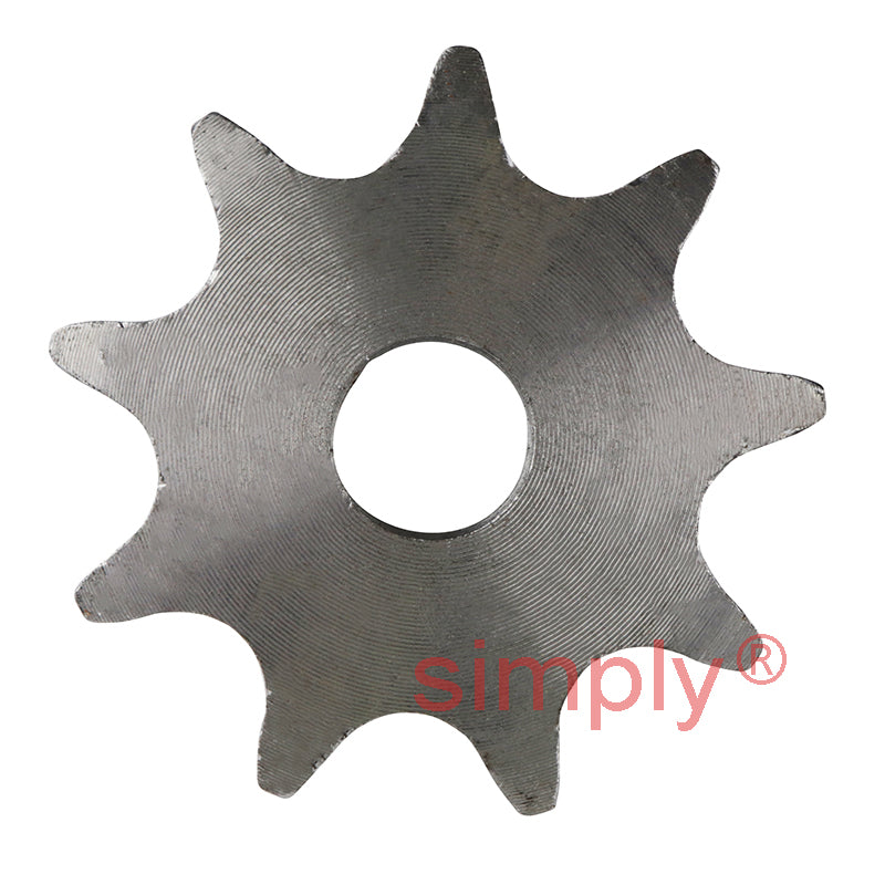 9 Tooth 08B Simplex Pilot Bore Sprocket for 1/2 inch Pitch Chain