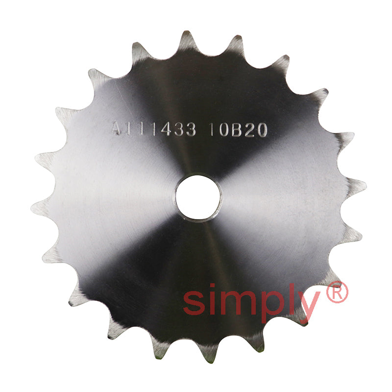 20 Tooth 10B Simplex Pilot Bore Sprocket for 5/8 inch Pitch Chain